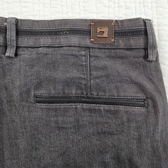 Tailored Recreation Premium Pants Men's 34x34 Black Chambray EUC Stretch TRD-203 - Picture 10 of 16